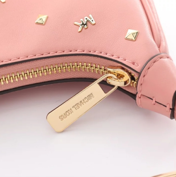 MICHAEL KORS CORA Zip Pochette Medium Handbag Faux Leather Pink 2WAY 35F3G4CU6Y - Picture 7 of 9
